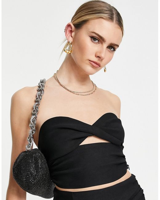 Asos Design structured bandeau top in part of a set