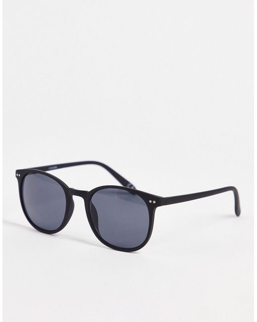 Asos Design square sunglasses in matte recycled plastic with smoke lens