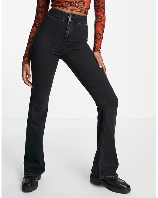 TopShop Joni flare jeans in washed