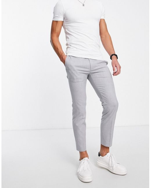 Topman recycled fabric smart pants with elastic waistband in