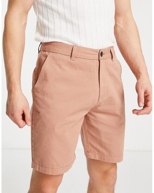 New Look straight fit chino shorts in light