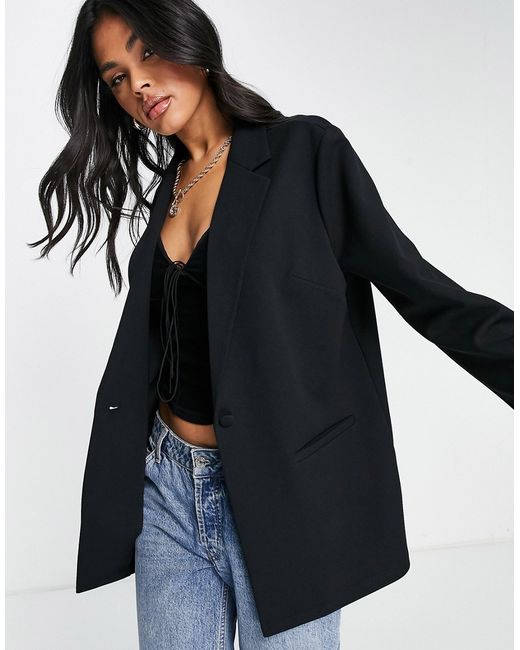Asos Design jersey recycled slouchy suit blazer in