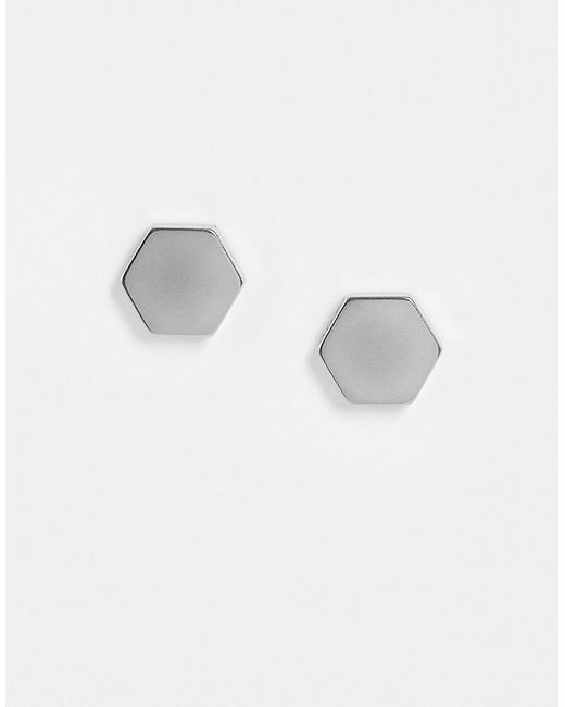 Icon Brand hexagon plug earrings in