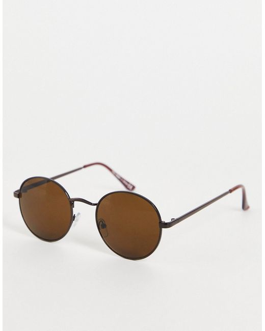 Topman round sunglasses with lens
