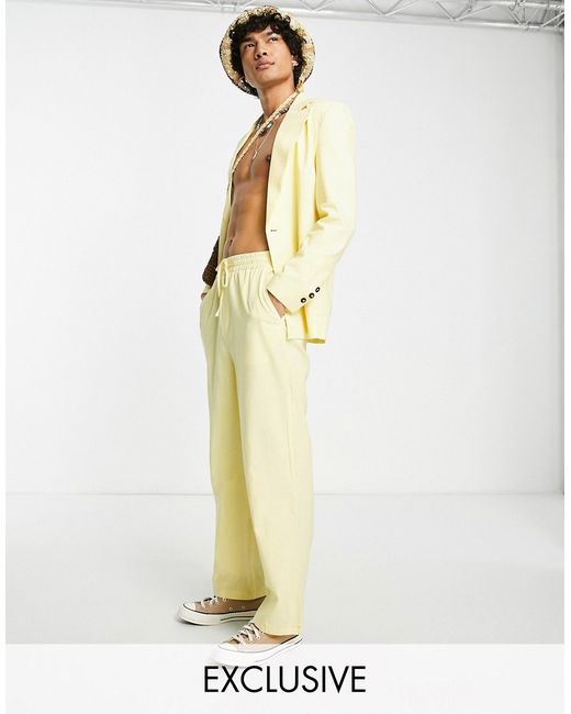 Reclaimed Vintage inspired linen look pants in