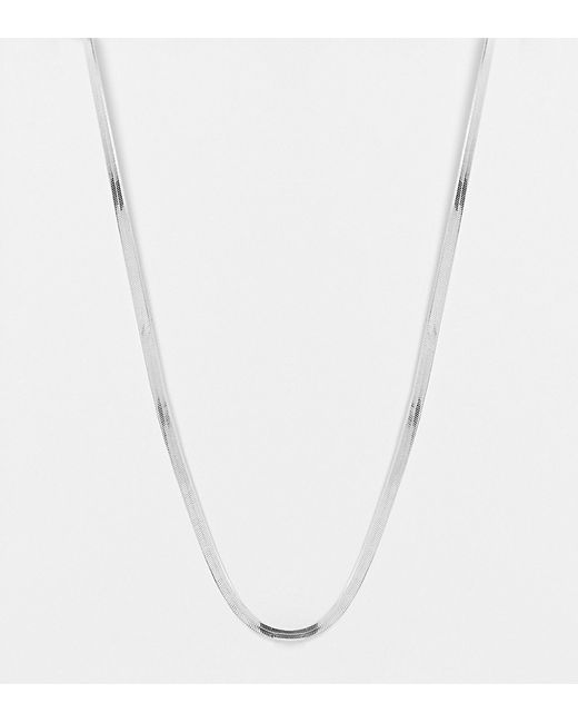 Lost Souls 3mm flat snake chain necklace in sterling