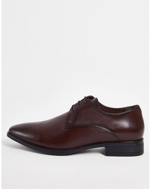 Office micro derby shoes in leather