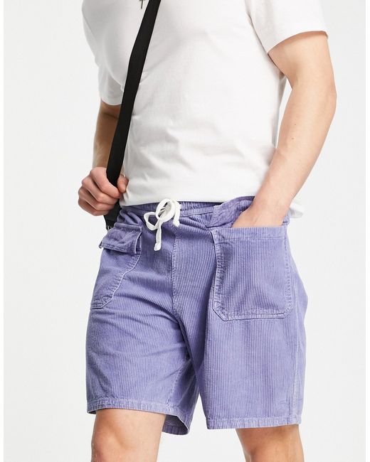 Asos Design boxy shorts with cargo pockets in cord