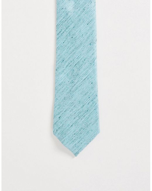 Asos Design slim tie in turquoise texture-