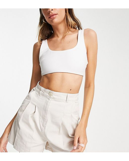 ASOS Tall DESIGN Tall chino short in stone-