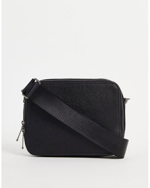 Asos Design camera bag in textured faux leather