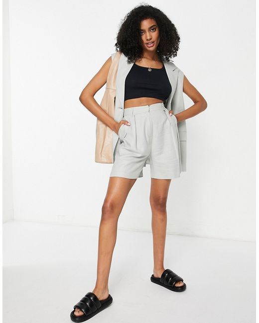 TopShop mensy shorts in pale part of a set