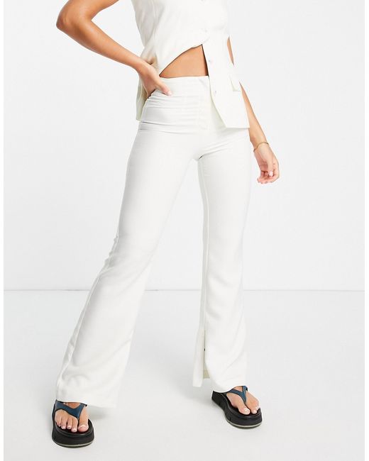 TopShop flare pants in ivory-
