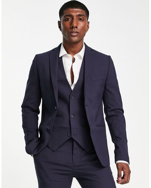 Bolongaro Trevor plain super skinny suit jacket in