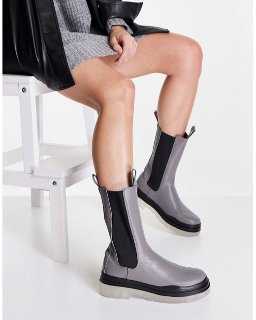 Public Desire Wynter translucent sole boots in