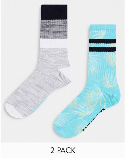 Quiksilver Palm 2 pack socks in gray