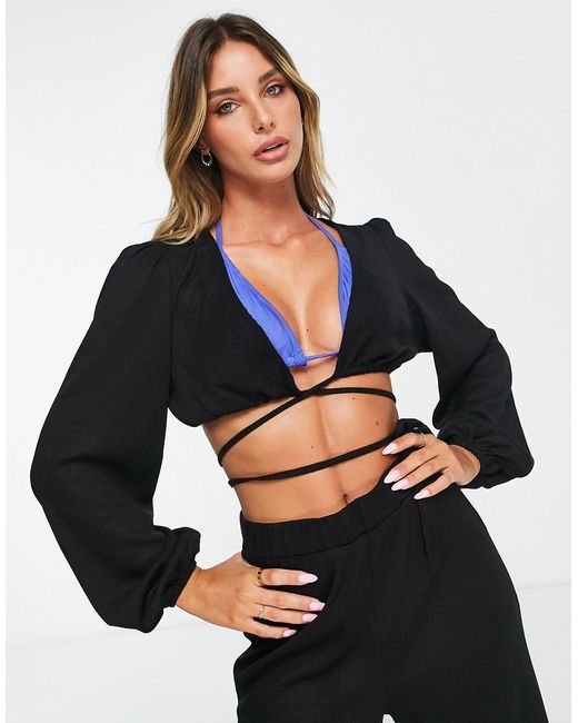The Frolic Remi Beach wrap top in part of a set