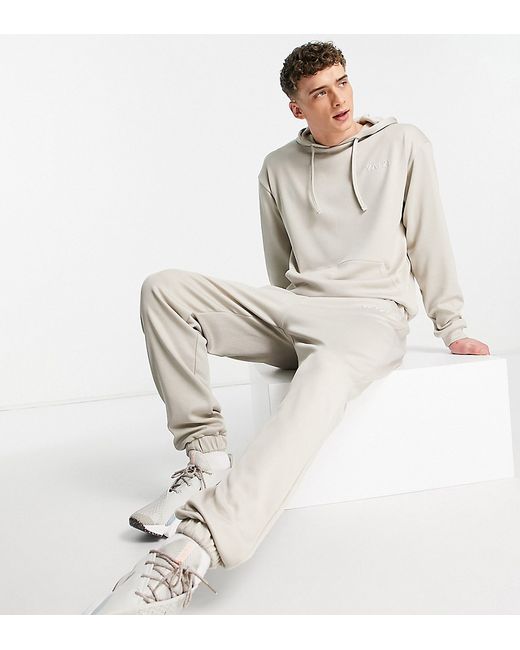 Vai21 ribbed sweatpants with pockets in ecru part of a set-