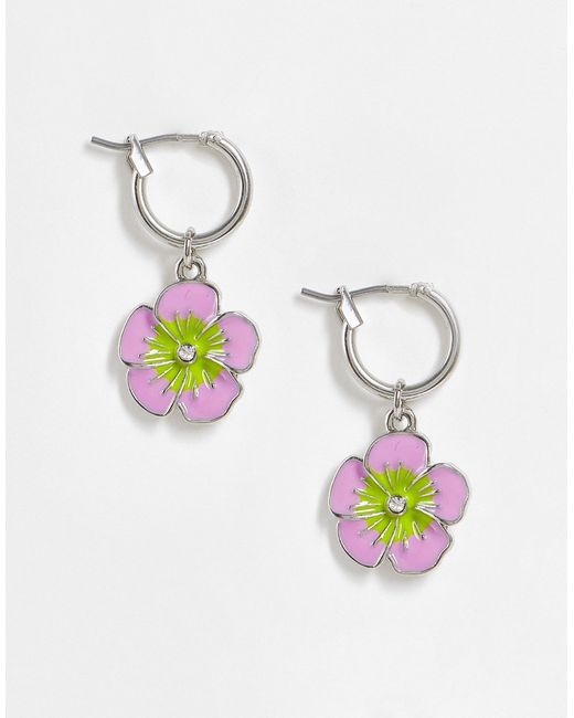 Reclaimed Vintage Inspired hibiscus earrings-