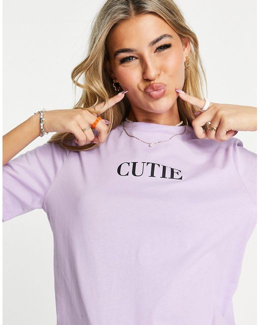 Fire & Glory Amalia Cutie T-shirt in lilac-