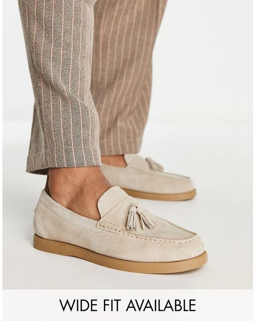 Asos Design boat shoe in suede with contrast sole-
