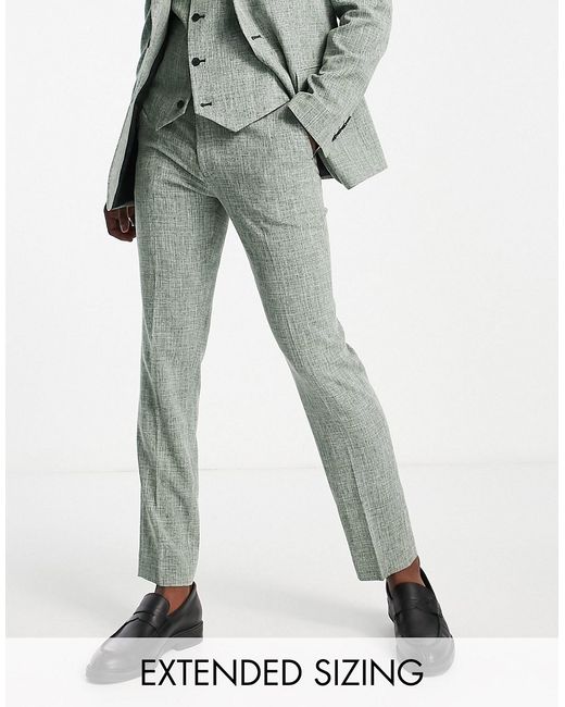 Asos Design slim suit pants in pine crosshatch