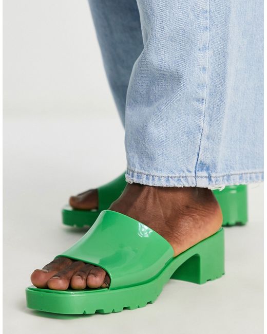 Asos Design heeled jelly mules in