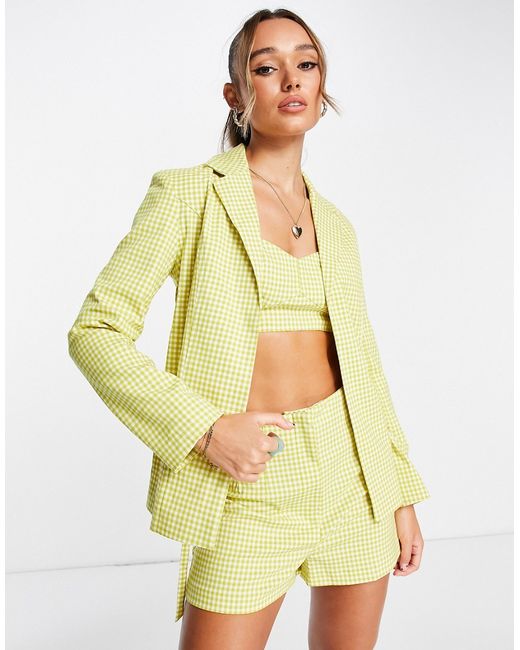 TopShop gingham blazer in part of a set-