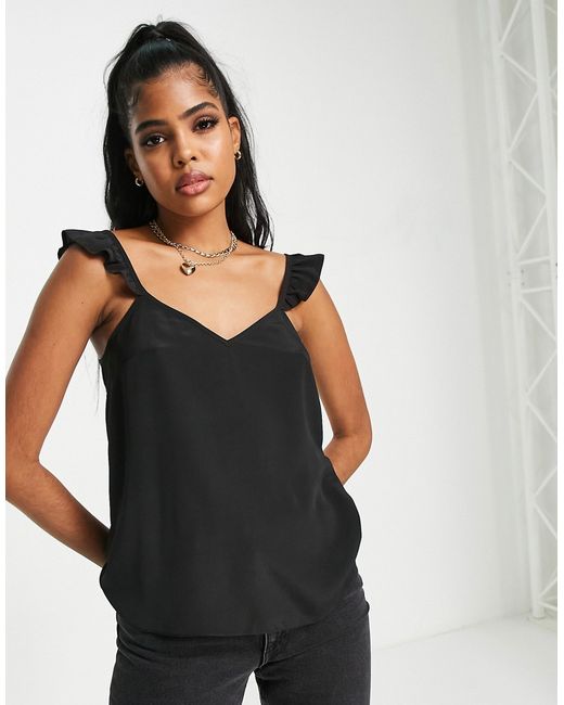 Lipsy frill sleeve cami top in