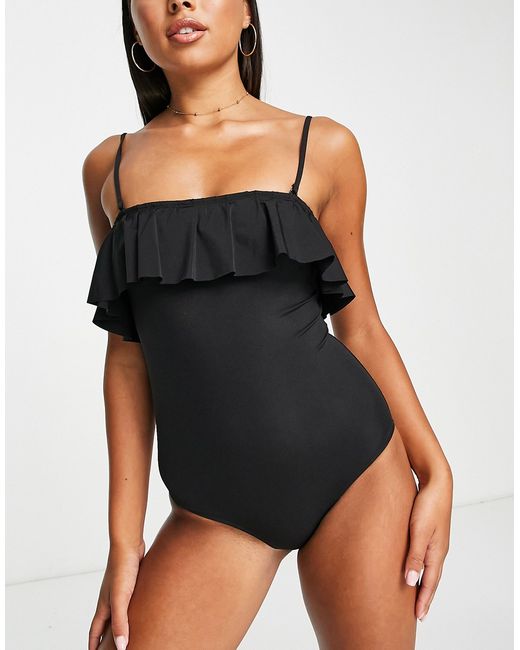 Other Stories frill bandeau swimsuit in