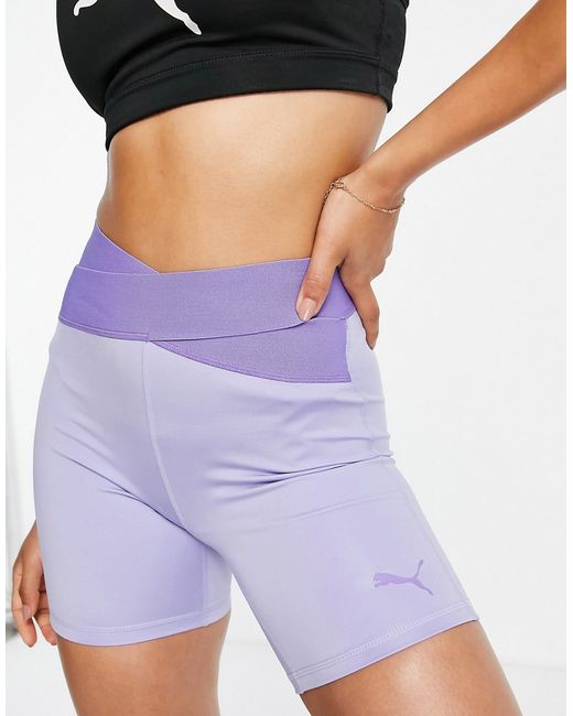 Puma Training Desert banded shorts in lilac-