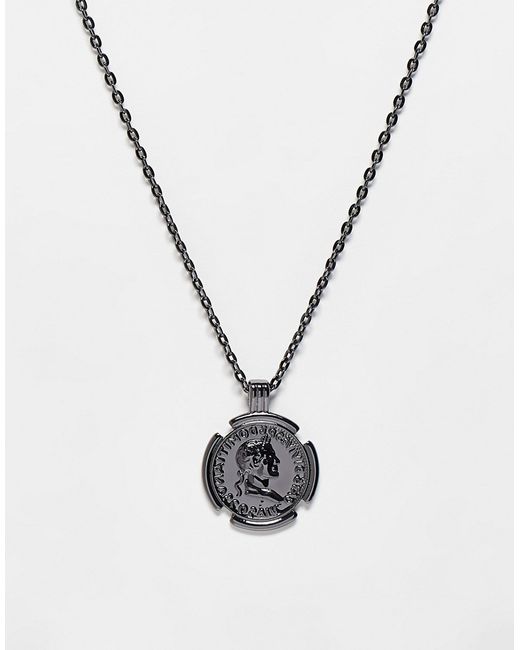 Topman neck chain in with coin detail