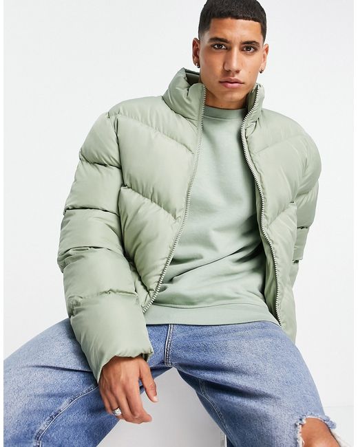Asos Design recycled puffer jacket in