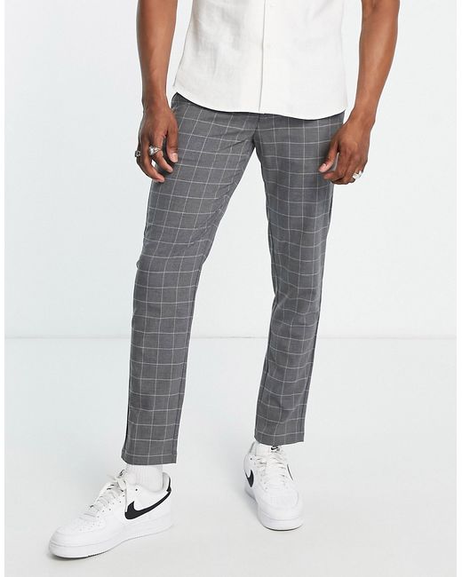 Pull & Bear slim tailored pants in check