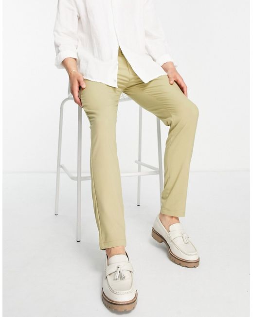 Pull & Bear slim tailored pants in pistachio-