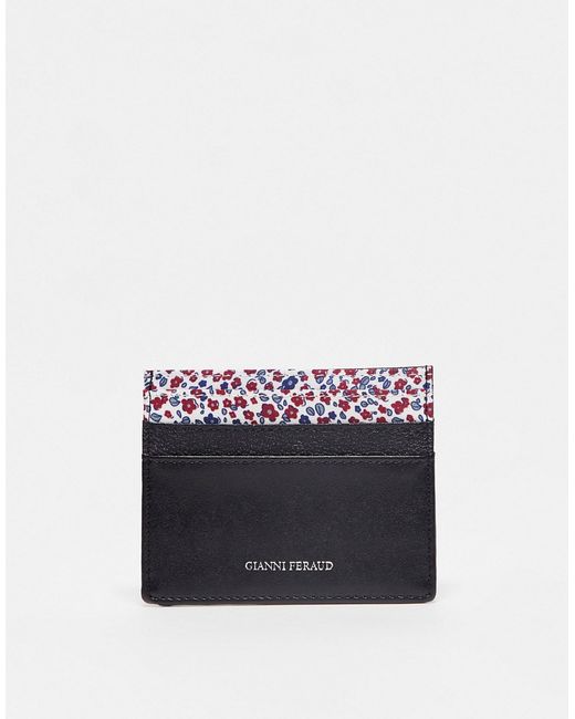 Gianni Feraud card holder in with ditsy print