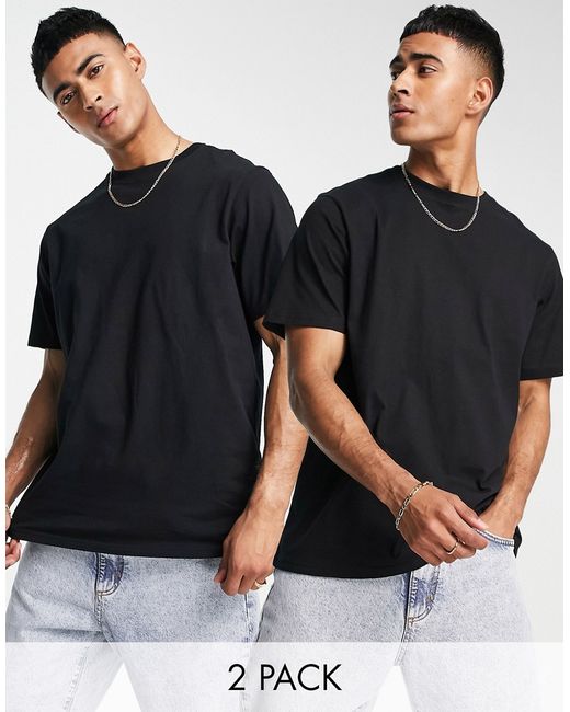 Pull & Bear Join Life 2-pack t-shirt in