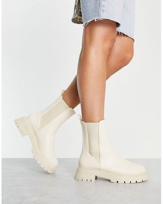 Asos Design Alfie chunky chelsea boots in off--