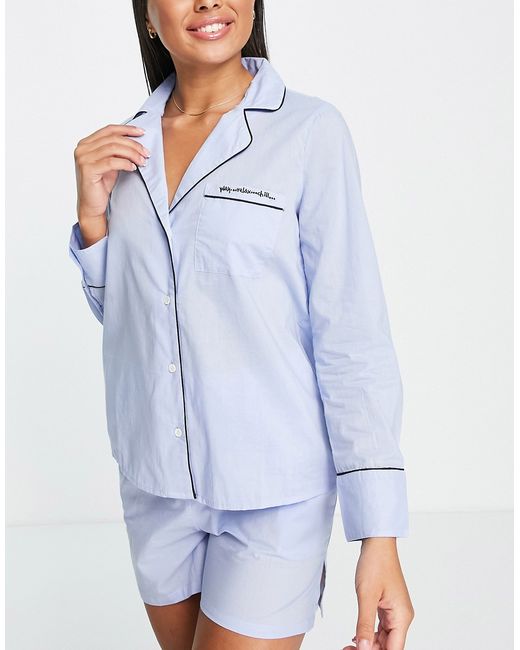 River Island pajama shirt in