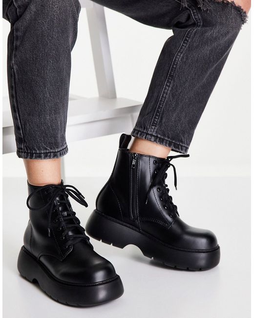 Asos Design Alter lace up boots in