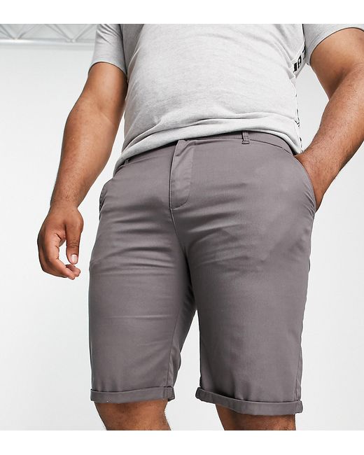Le Breve Plus chino shorts in charcoal-