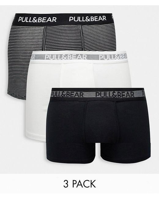 Pull & Bear 3 pack stripe set boxers in