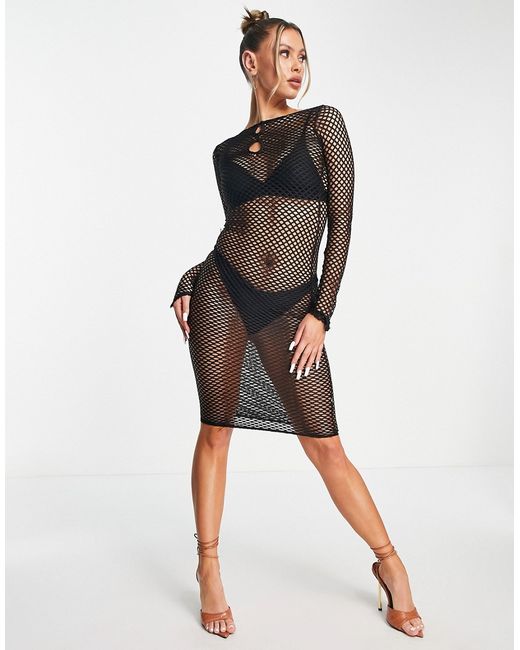 Fashionkilla mesh body-conscious dress in