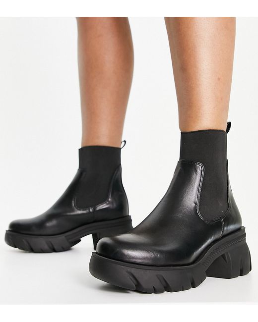 Asos Design Wide Fit Reed chunky chelsea boots in