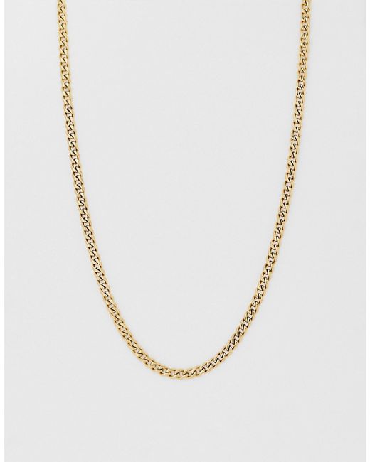 French Connection 5mm cuban chain necklace in