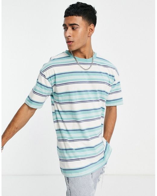 New Look oversized striped t-shirt in