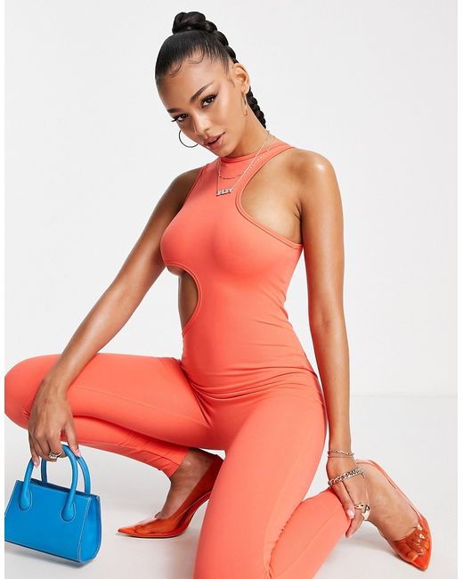 Simmi Clothing Simmi cut out jumpsuit in coral-