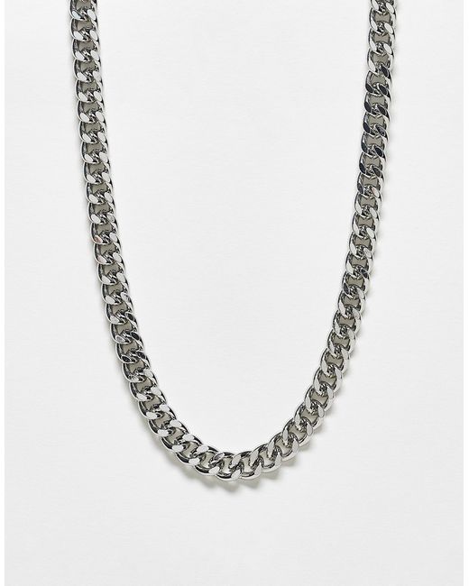 Asos Design midweight curb chain in tone