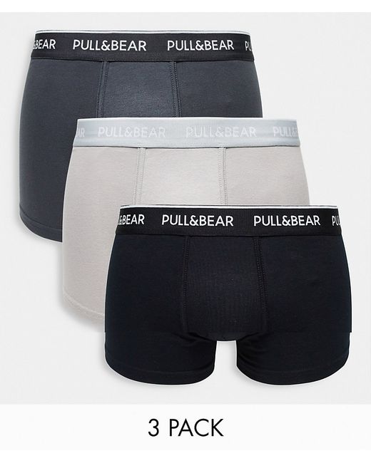 Pull & Bear 3-pack boxers in and black