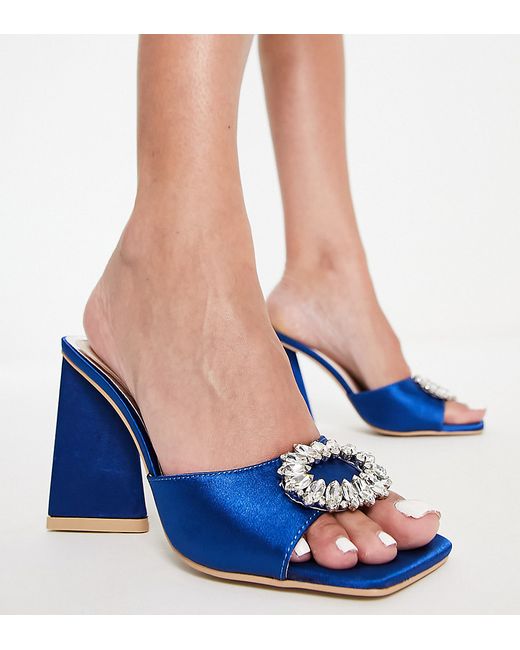 Be Mine Wide Fit Mercyy mules with embellishment in